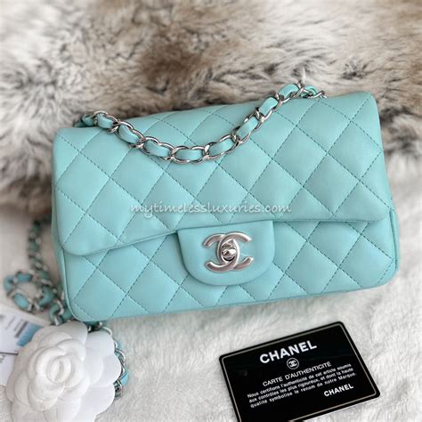 chanel 19c tiffany blue mini|Handbags .